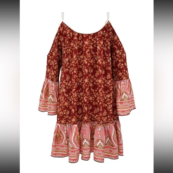 Boho cold shoulder tassel dress - Picture 2 of 6